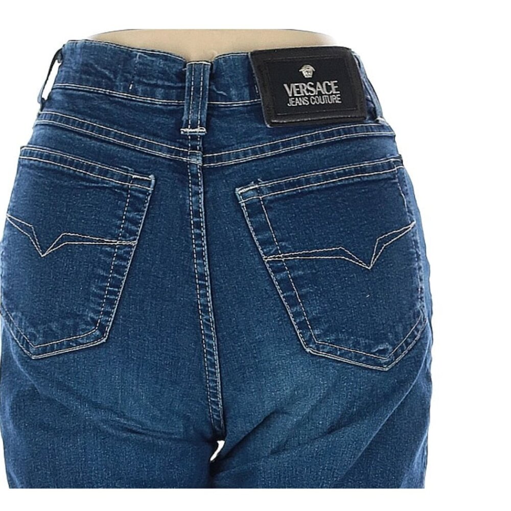 Versace Jeans Couture Bootcut Jeans Size 27 Vintage Dark Wash Designer Denim